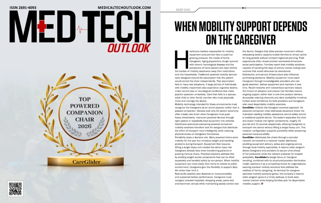 Page one of the CareGlider MedTech Outlook 2026 Deep Dive feature